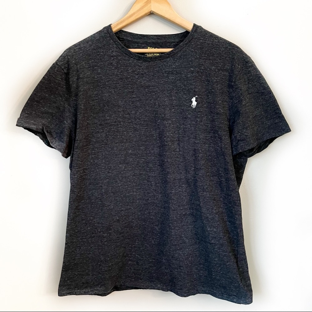 POLO RALPH LAUREN slim fit grey cotton tee size XL